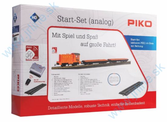 Obrázok pre 63/57143 START set - Analogový *RC ovládač * Motorová lokomotíva + Nákladné plošinové vagóny +KOC