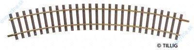 Obrázok pre 64/85140 Oblúková koľaj R11 r366mm/30° *