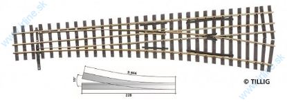 Obrázok pre 64/85195 HO/HOe-HO * 3-koľaj * PRAVÁ Výhybka