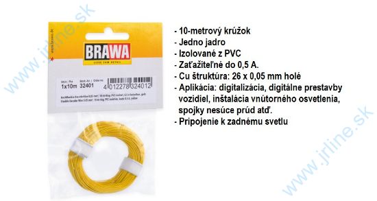 Obrázok pre 74/B32401 ŽLTÝ*Kábel 10m;¤0,05mm*Svetlá