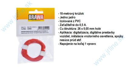 Obrázok pre 74/B32402 ČERVENÝ*Kábel 10m;¤0,05mm*PR-1