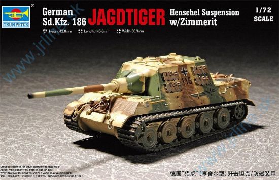 Obrázok pre 13/07293 SdKfz 186 Jagdtiger w/Zimmerit