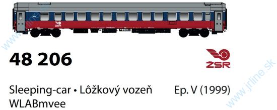 Obrázok pre 628/LS48206 WLABmvee 008-6 * ŽSR V.ep.* 1999