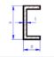 Obrázok pre 555/MS-7411 MOSADZ* U profil *1x1mm* 50cm