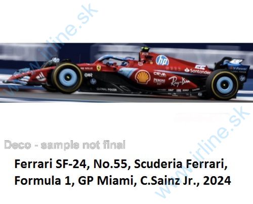 Obrázok pre 30/36844SMI Ferrari SF-24, No.55, Scuderia Ferrari, F 1, GP Miami,  C.Sainz Jr., 2024