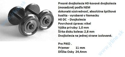 Obrázok pre 74/PH-MH0014 1ks*Dvojkolie ¤11,0-24,4mmPIKO
