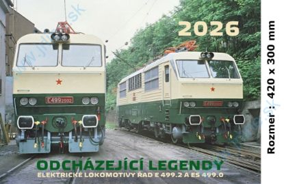 Obrázok pre 116/26-15 2026 * Ochádzejíci Legendy *E499* - Nástenný Kalendár