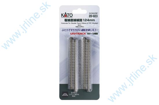 Obrázok pre 73/K20-023 2ksDvojkolaj-Beton rovná 124mm