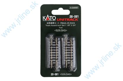 Obrázok pre 73/K20-091 Kolaj rovné 45mm 2ks+29mm 8ks