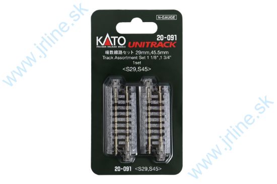 Obrázok pre 73/K20-091 Kolaj rovné 45mm 2ks+29mm 8ks