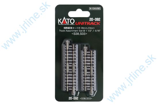 Obrázok pre 73/K20-092 Kolaj rovné 38mm 2ks+33mm 4ks