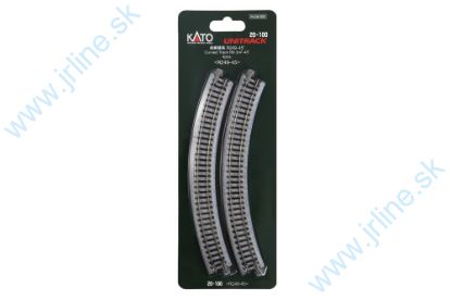 Obrázok pre 73/K20-100 Kolaj Oblúk *R249-45° * 4ks *