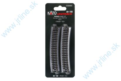Obrázok pre 73/K20-160 Kolaj Oblúk *R481-15° * 4ks *