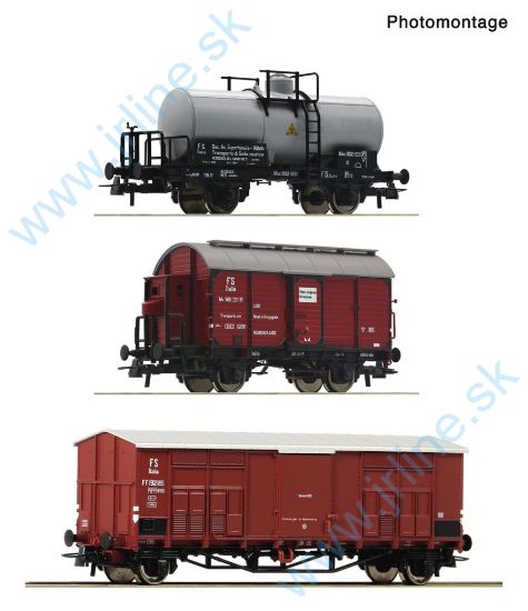 Obrázok pre 62R/6600229 Set-Nákladné Vagony * FS IIIep