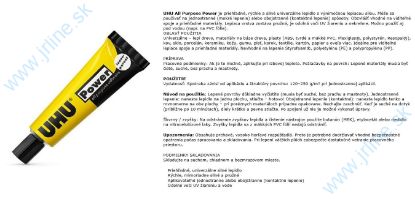 Obrázok pre 21/U40328 UHU POWER * Univerzálne-Transparentné Lepidlo *45g