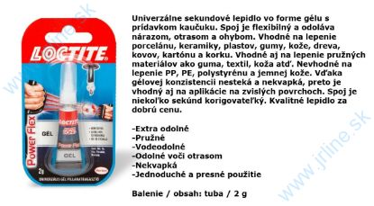 Obrázok pre 21/H1409565 LOCTITE POWERFLEX 2g  Univerzálne otrasuvzdorné sekundové lepidlo
