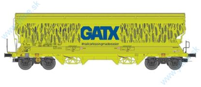 Obrázok pre 62NME/525610 Tagnpps 95m3 * D-GATXD  VI.ep.* GATX  s klasmi obilia * neónovo zelená