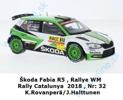 Obrázok pre 152/24RAL031B ŠKODA Fabia R5*32*rCATALUN-018