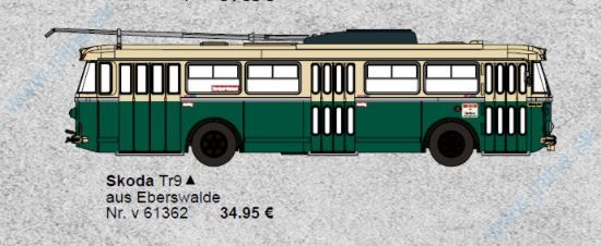 Obrázok pre 984/61362 Škoda Tr9 *Eberswalde*Trojebus