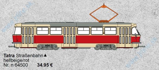 Obrázok pre 984/64500 Tatra T3/T4 * 1970 * Red/Beige