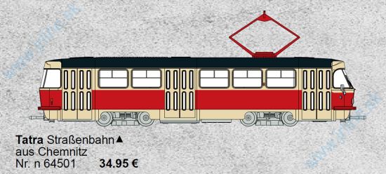 Obrázok pre 984/64501 Tatra T3/T4 *1970* Chemnitz