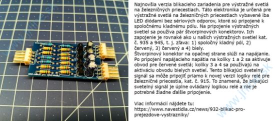 Obrázok pre 59/932 Blikač * Svetelné Železničné - Priecestie *ČČB*