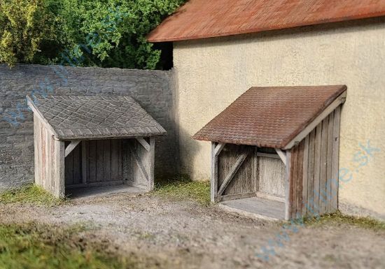 Obrázok pre 44/98514 Dvě kůlny ke stěně H0