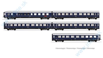Obrázok pre 627/4389 Vagon-Set*Blauer Enzian*DB III