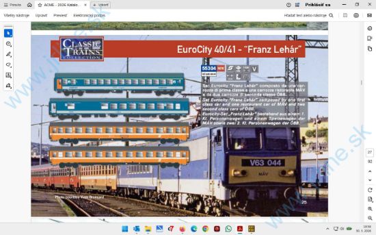 Obrázok pre 628/55304 Ec40-1*MAV-ÖBB Vep*FRANZ LEHÁR