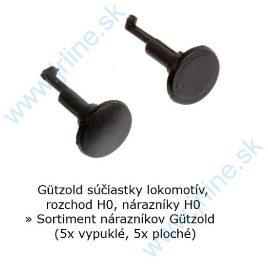 Obrázok pre 74/G01121 HO*5+5ks nárazník Oblý+Plochý