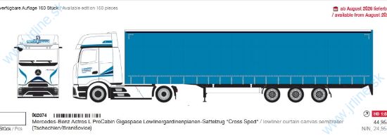 Obrázok pre 91/962674 MB Actros L ProCabin*CrossSped