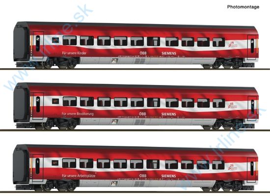 Obrázok pre 666/6280097 3-diel VagonSET*RailJet 175rok