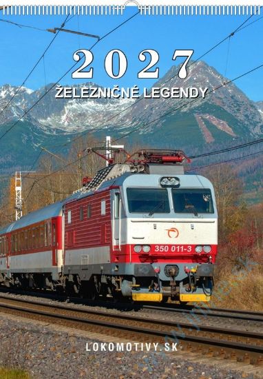 Obrázok pre 116/27-14 2027 * ŽELEZNIČNÉ Legendy - Nástený kalendár